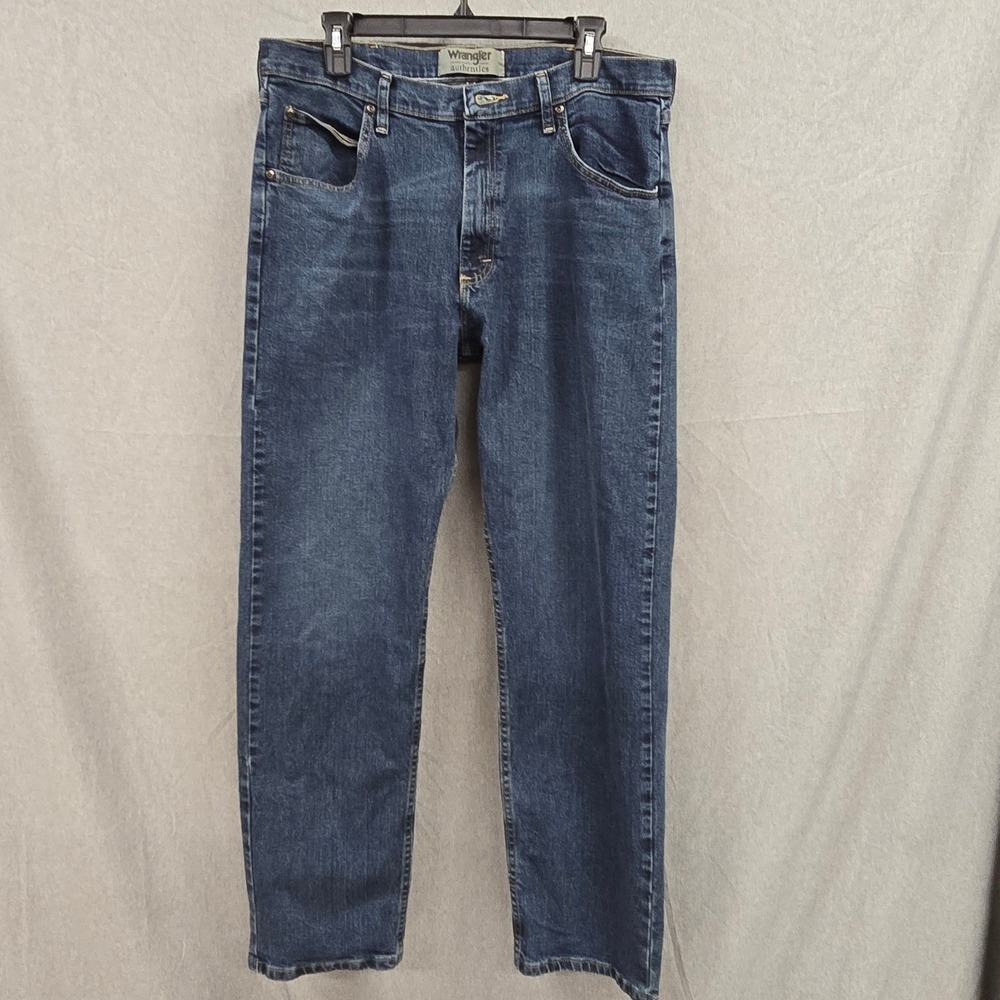 Wrangler Authentic Straight Leg Jeans Mens Dark Wash